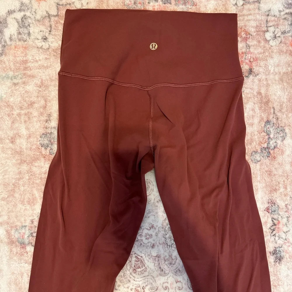 Lululemon Rust Red High-Waisted align Leggings - Picture 6 of 7